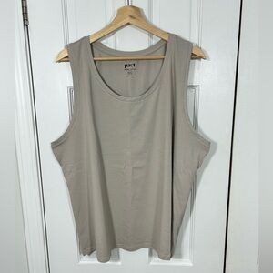 NWOT Pact Women's Tan Tank Top Size XXL